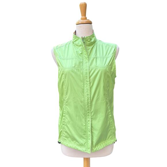 Peter Millar Vest Sz L E4 Wind Performance Golf Green Floral Reversible Full Zip - Picture 5 of 11